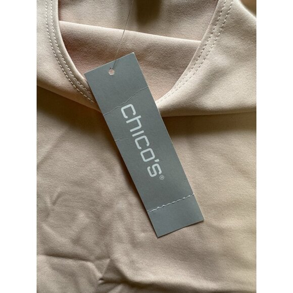 Chico's Women Tank Top 2 Large Peach Microfiber Contemporary Basic Knit City NWT - Picture 7 of 11